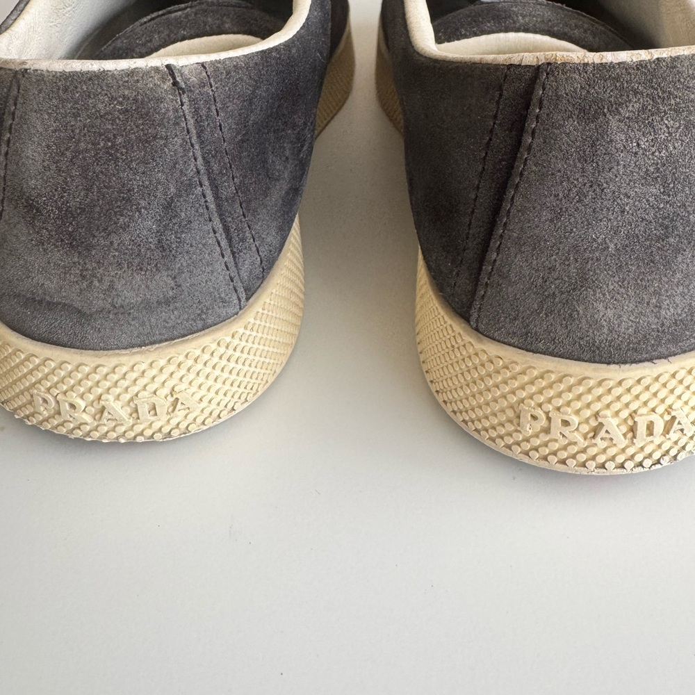 PRADA Authentic Women’s Navy Blue Suede Sneakers Size 6.5 (36.5 EU) - Picture 11 of 16